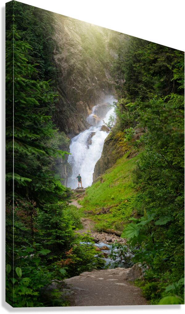Embracing Bear Creek Falls  Majesty Canvas Print