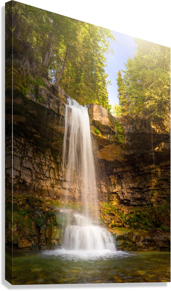 Golden Glow at Troll Falls Canvas Print