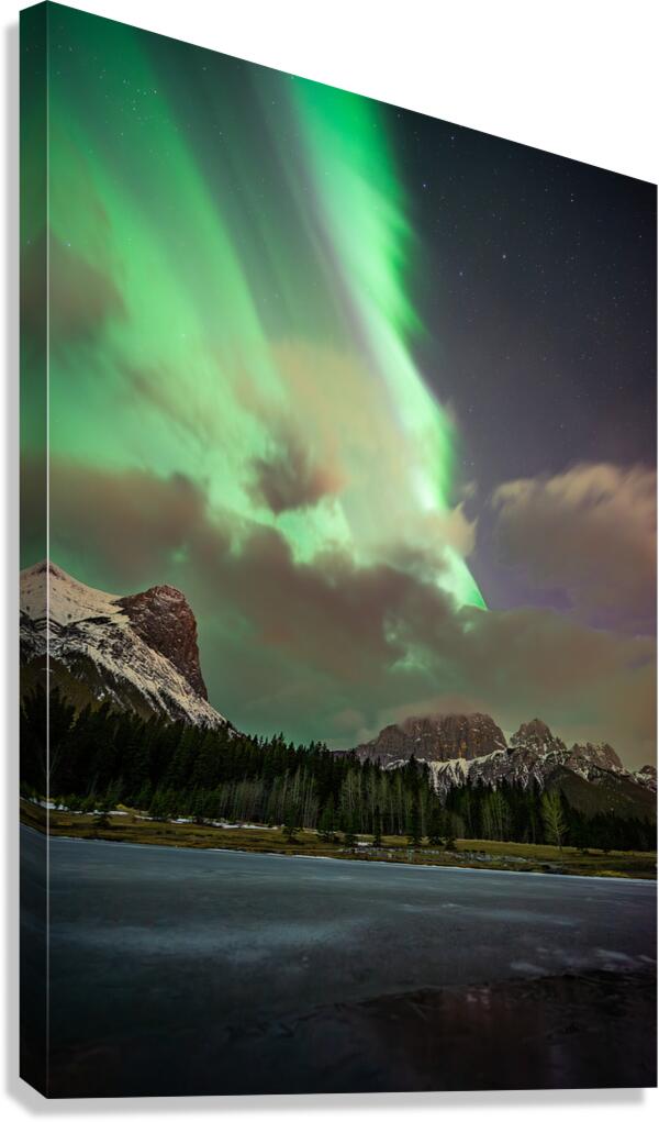 The Emerald Dance of the Lady in the Sky Canvas Print