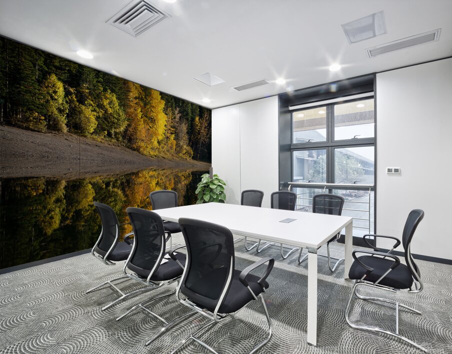 Golden Reflection Wall Printing