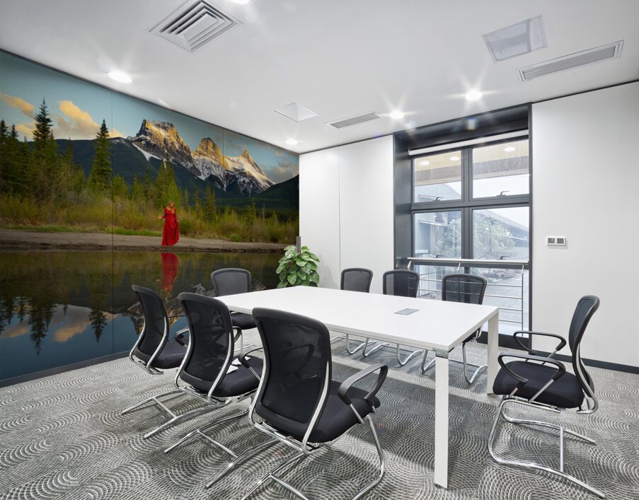 Between Peaks Wall Printing