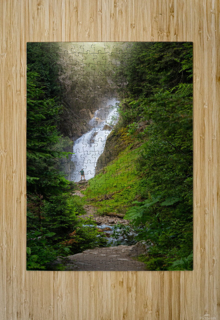 Embracing Bear Creek Falls  Majesty Maxime Poulin Puzzle printing