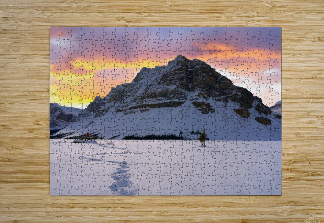 Tranquility by the Frozen Lake Maxime Poulin Puzzle printing